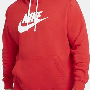 (NEVER WORN) Men's Nike Sportswear Club Fleece Graphic Pullover Hoodie; Red; 2XL